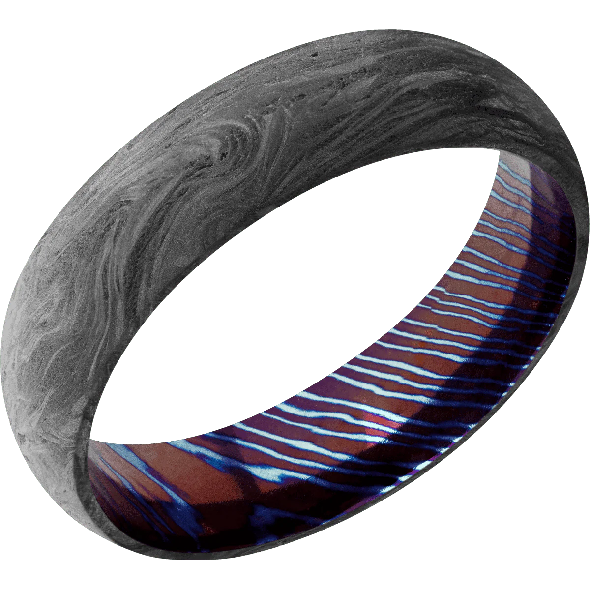 Forged Carbon Fiber + None Finish + Titanium Damascus - Image 2