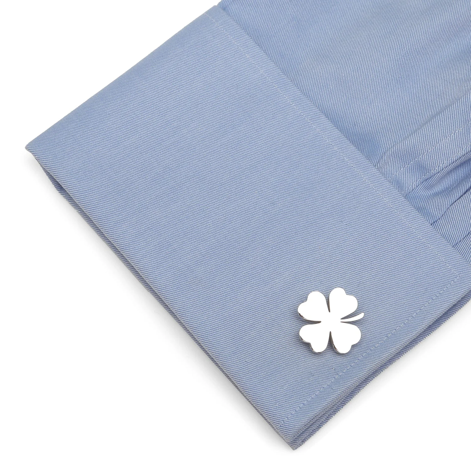 Four Leaf Clover Stainless Cufflink - Image 3