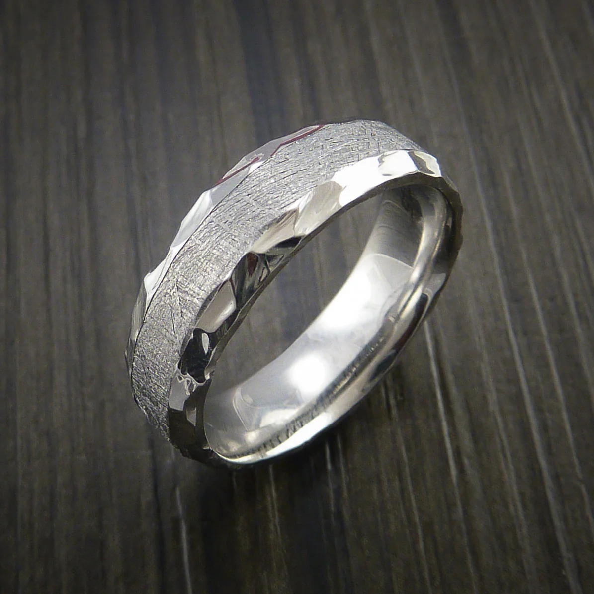 Gibeon Meteorite in Inconel Wedding Men's Band - Image 4