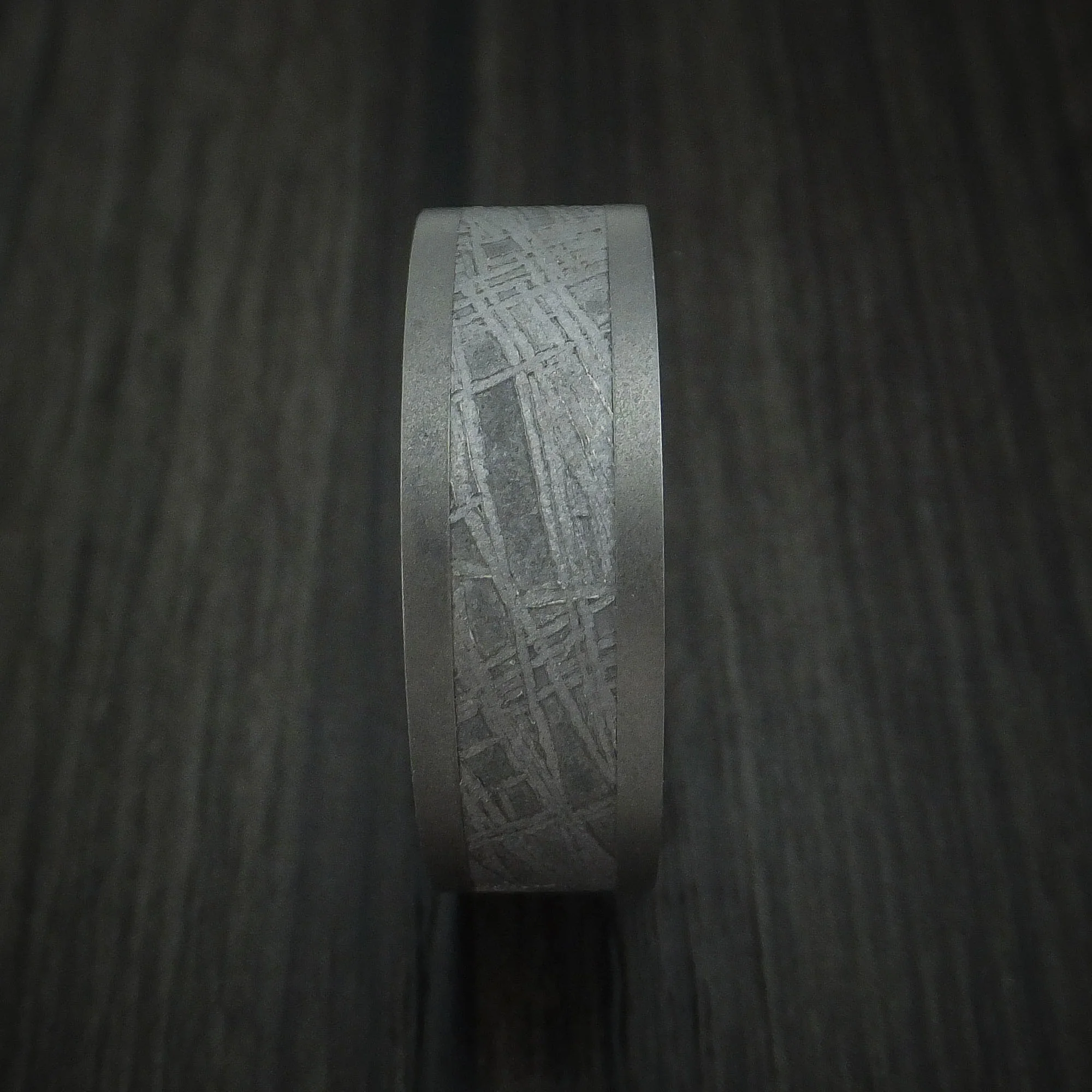 Inconel and Gibeon Meteorite Men's Band with Hardwood Sleeve Custom Made Men's Band - Image 3