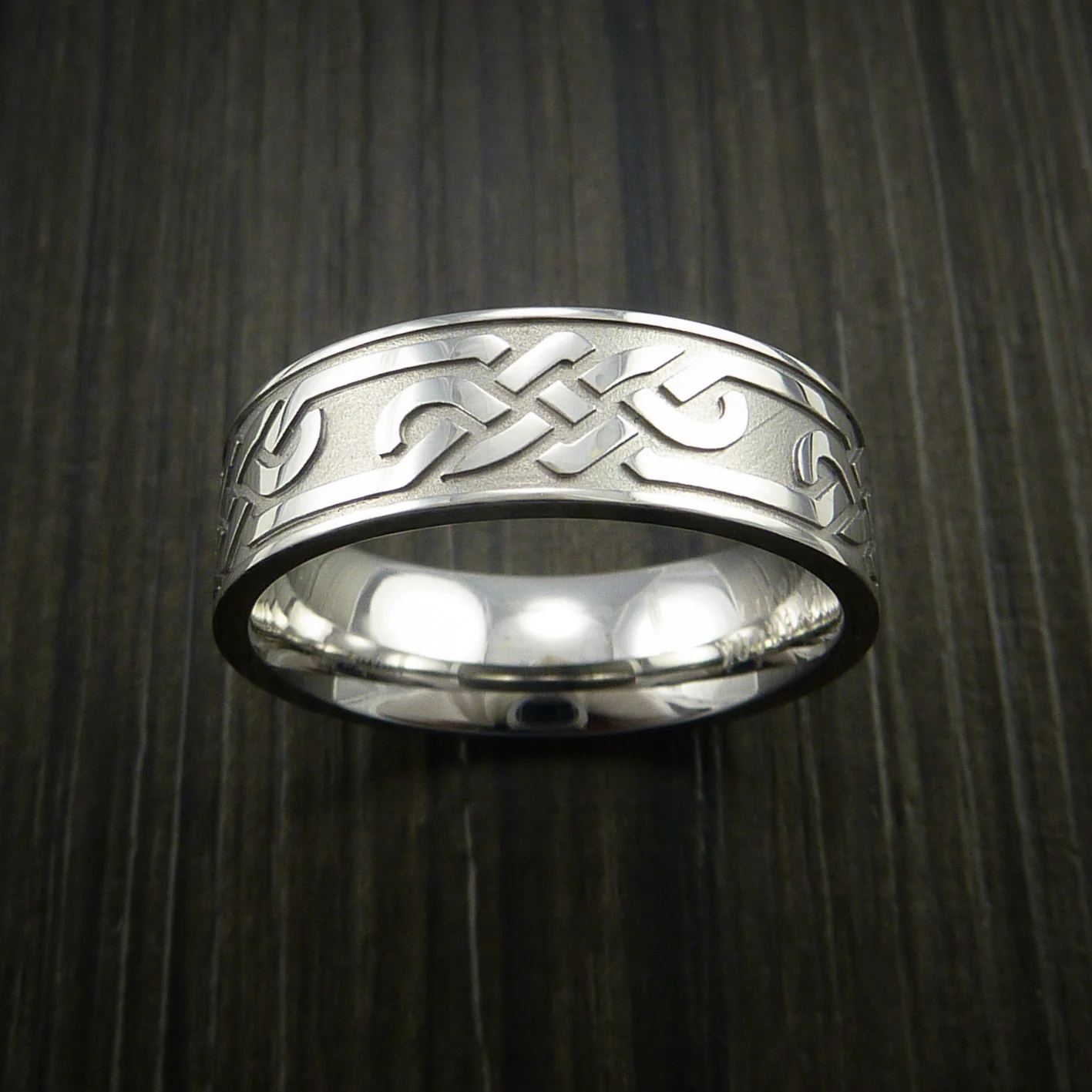 Inconel Celtic Loop Wedding Infinity Men's Ring Custom Made - Image 2