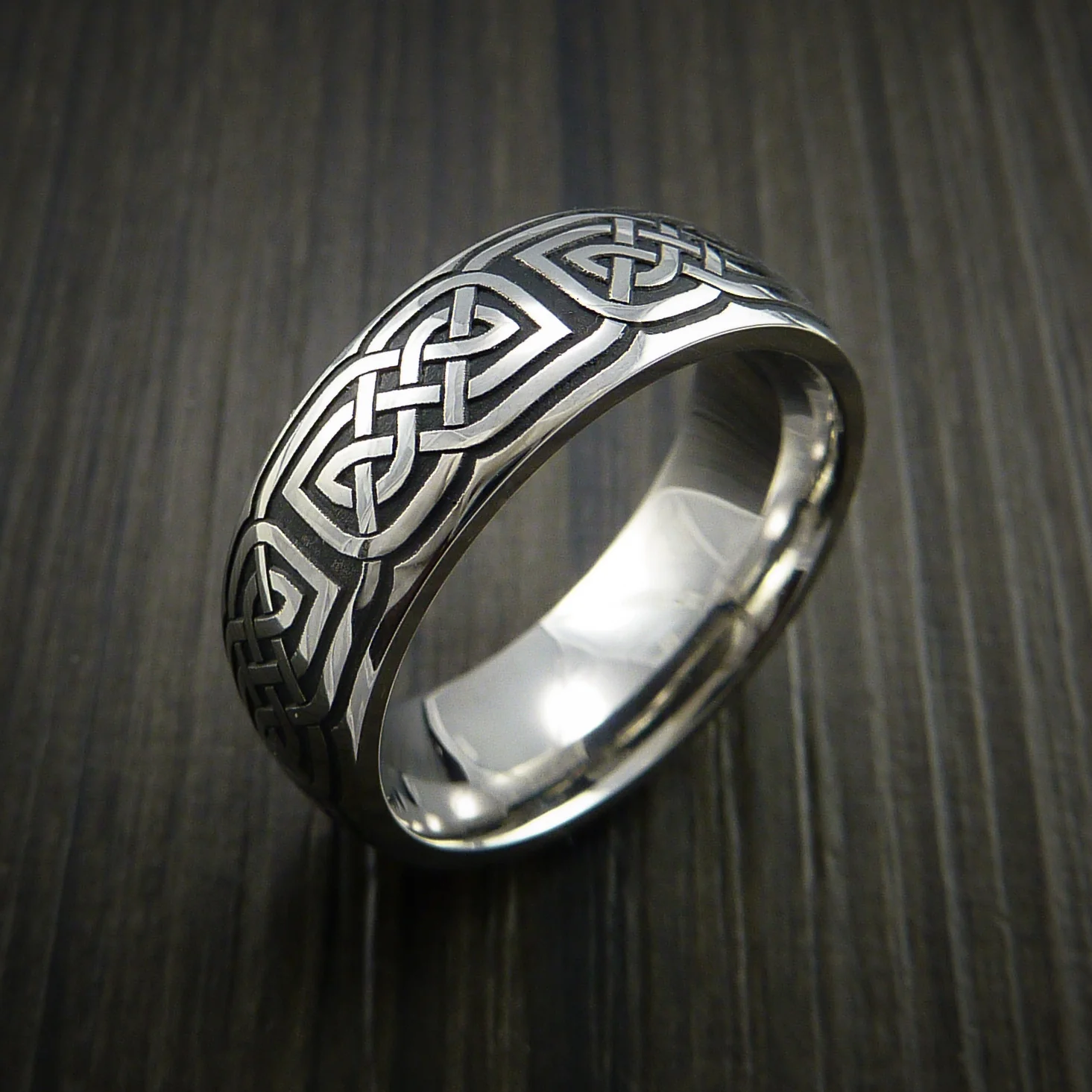 Inconel Celtic Wedding Men's Ring Celtic Knot Custom Made - Image 4