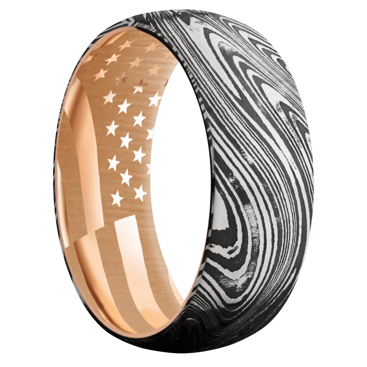 Marble + Acid Finish + 14K Rose Gold