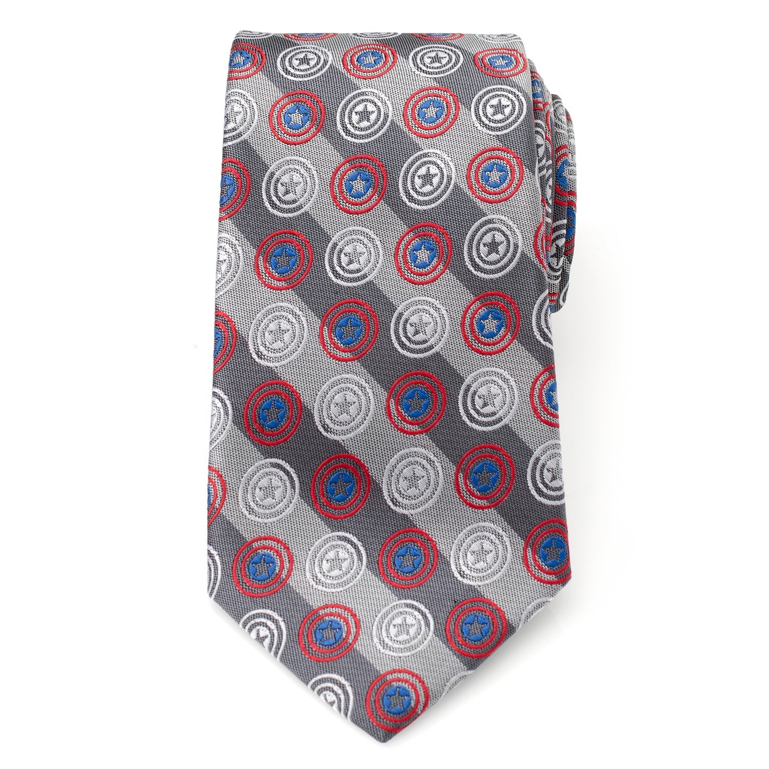 Marvel Captain America Gray Stripe Men's Tie - Image 3