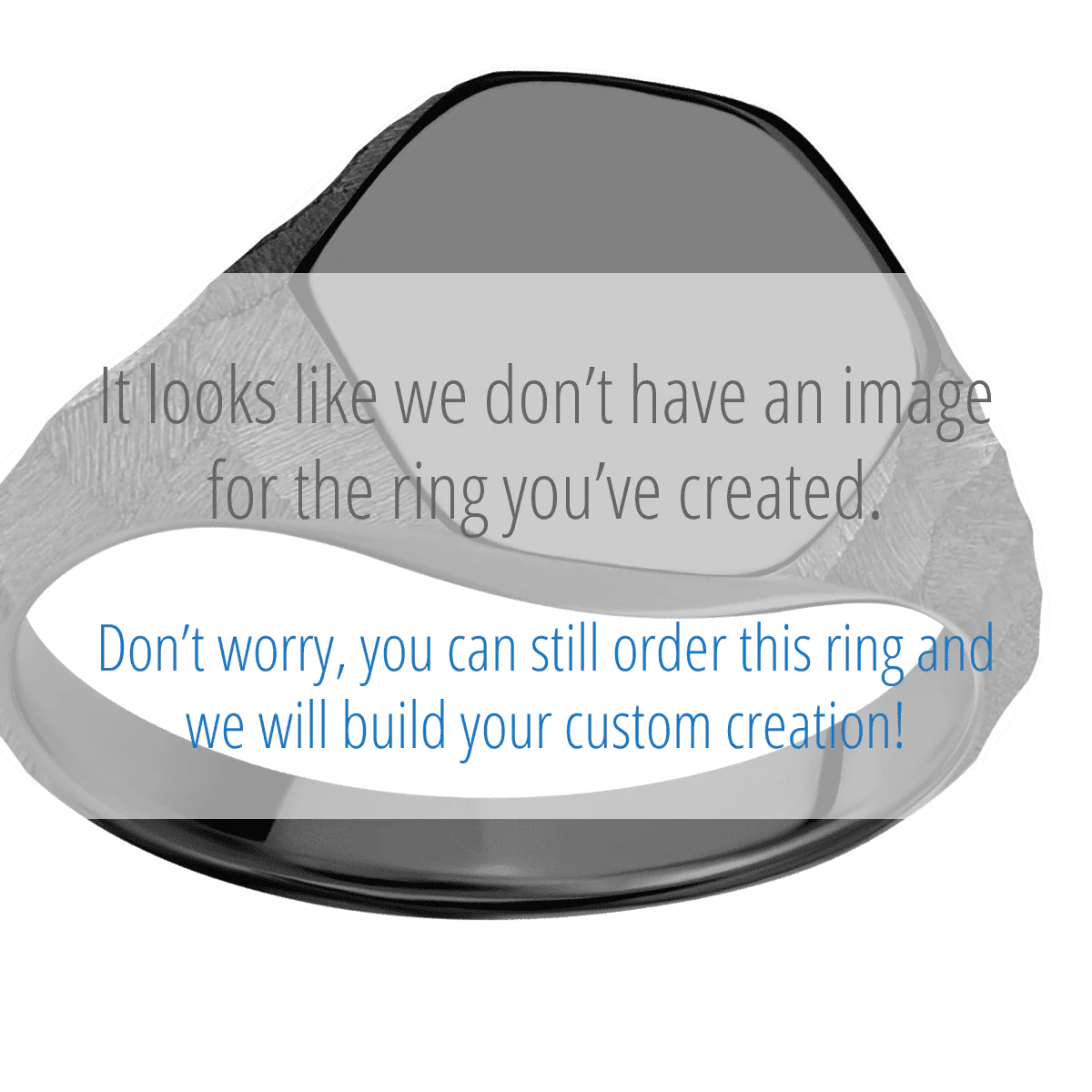 Medium Hexagon signet ring (13.9x12mm) in Zirconium, with a Thin style band, a Red Dino Bone inlay. - Image 3