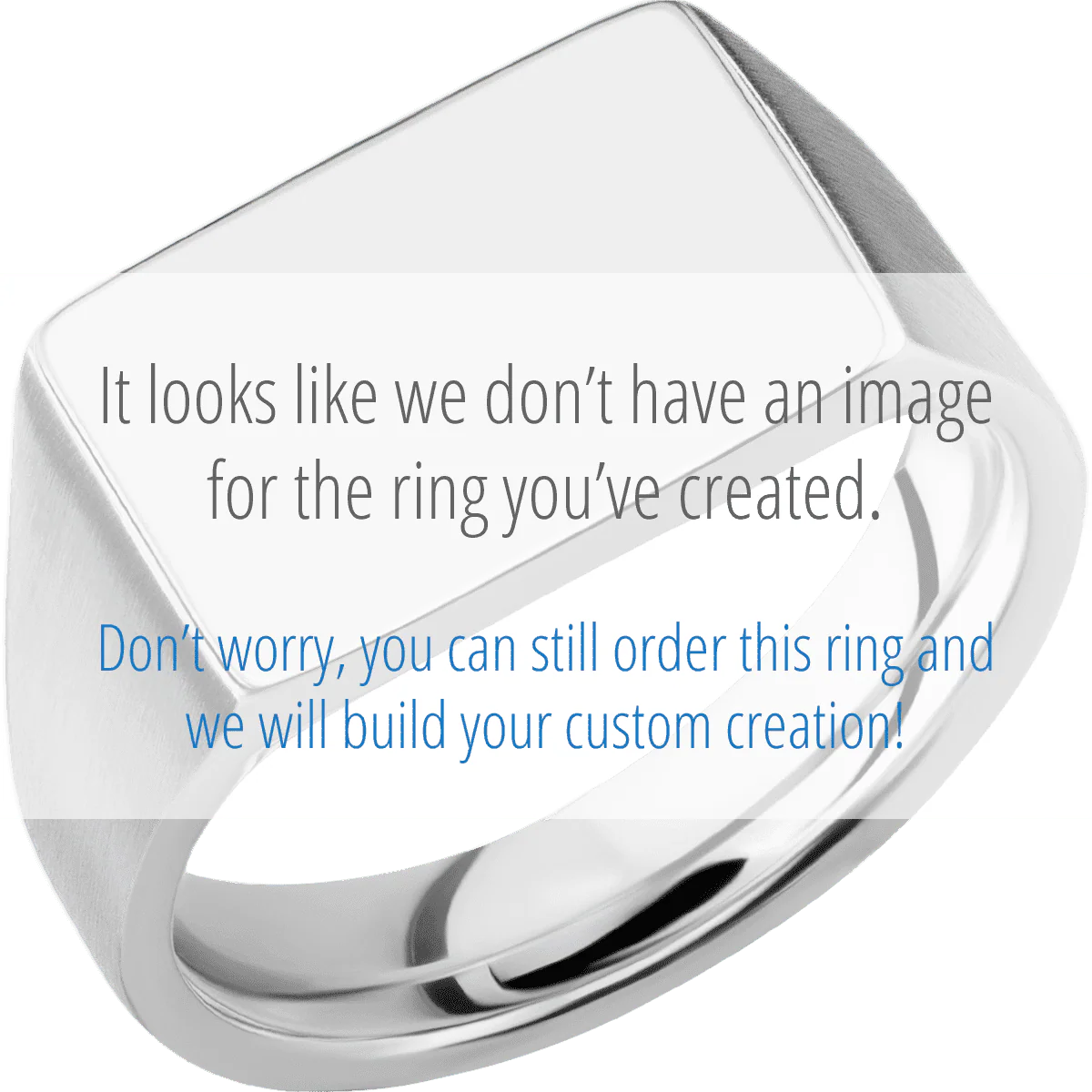 Medium Horizontal Rectangle signet ring (16x11.5mm) in 10K White Gold, with a Wide style band, a Blood Stone inlay. - Image 2