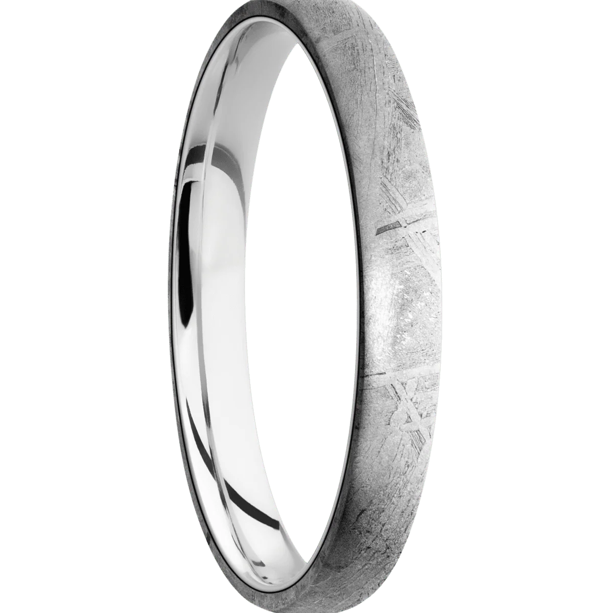 Meteorite + None Finish + 10K White Gold