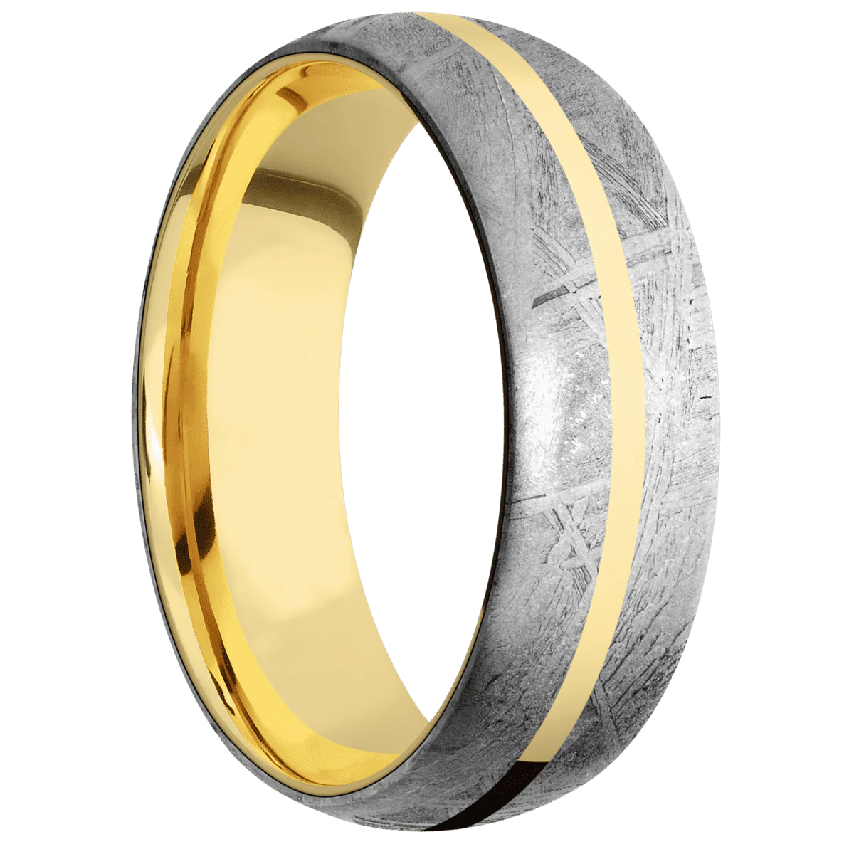 Meteorite + None Finish + 14K Yellow Gold