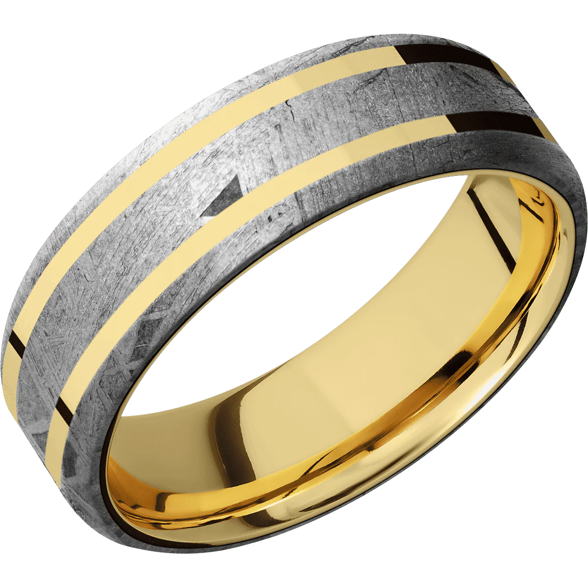Meteorite + None Finish + 18K Yellow Gold - Image 2