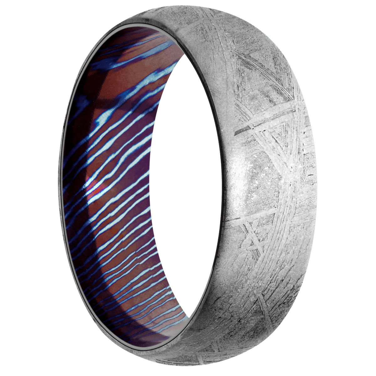 Meteorite + None Finish + Titanium Damascus