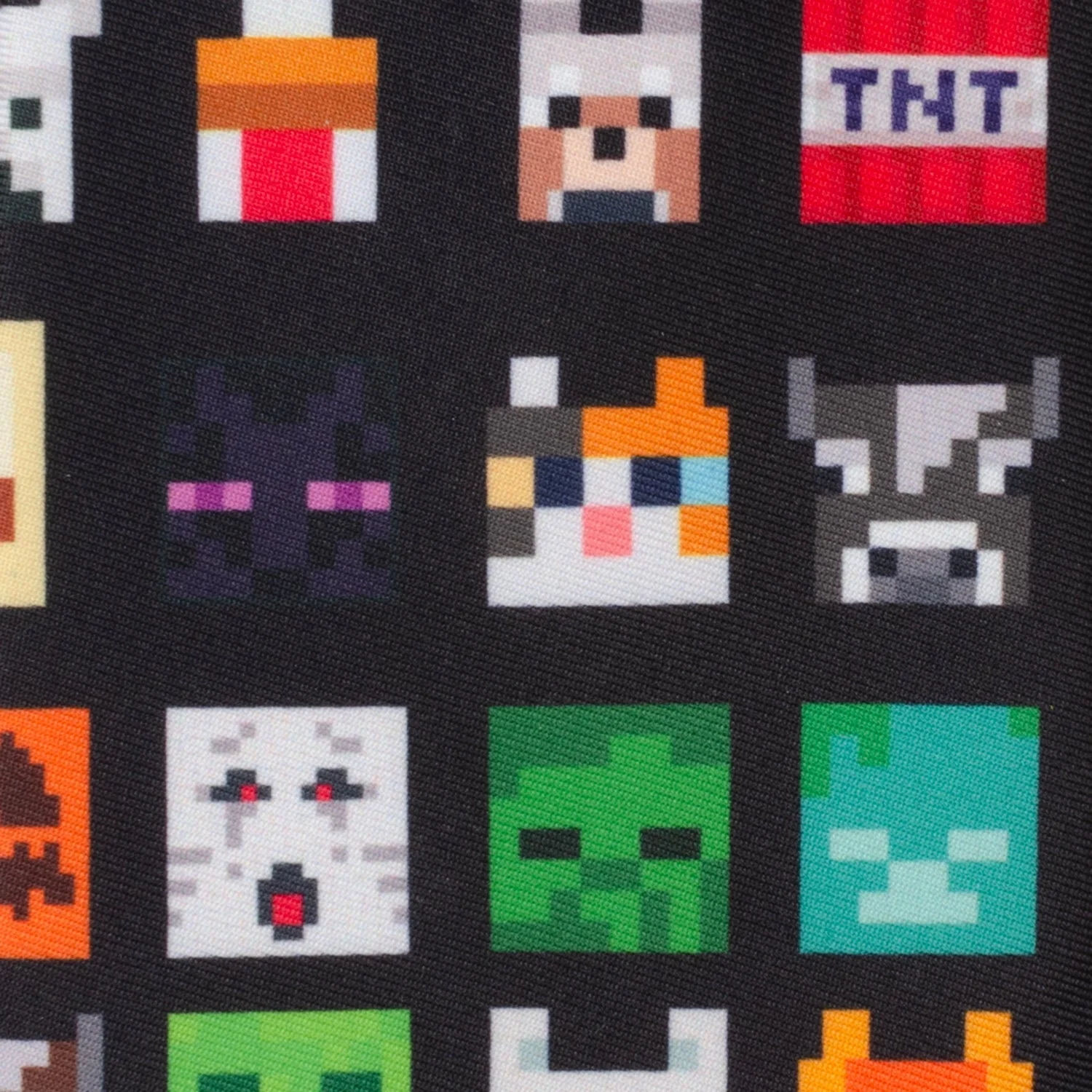Minecraft Character Black Men's Tie - Image 4