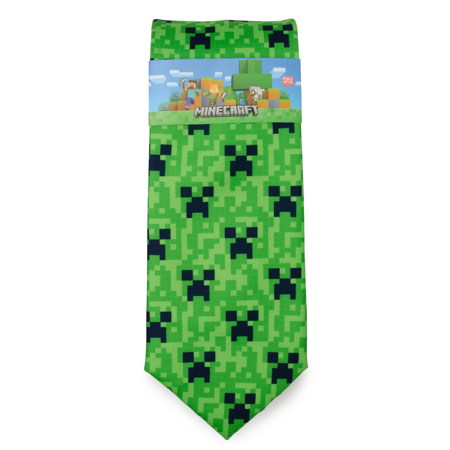 Minecraft Creeper Green Men's Tie - Image 7