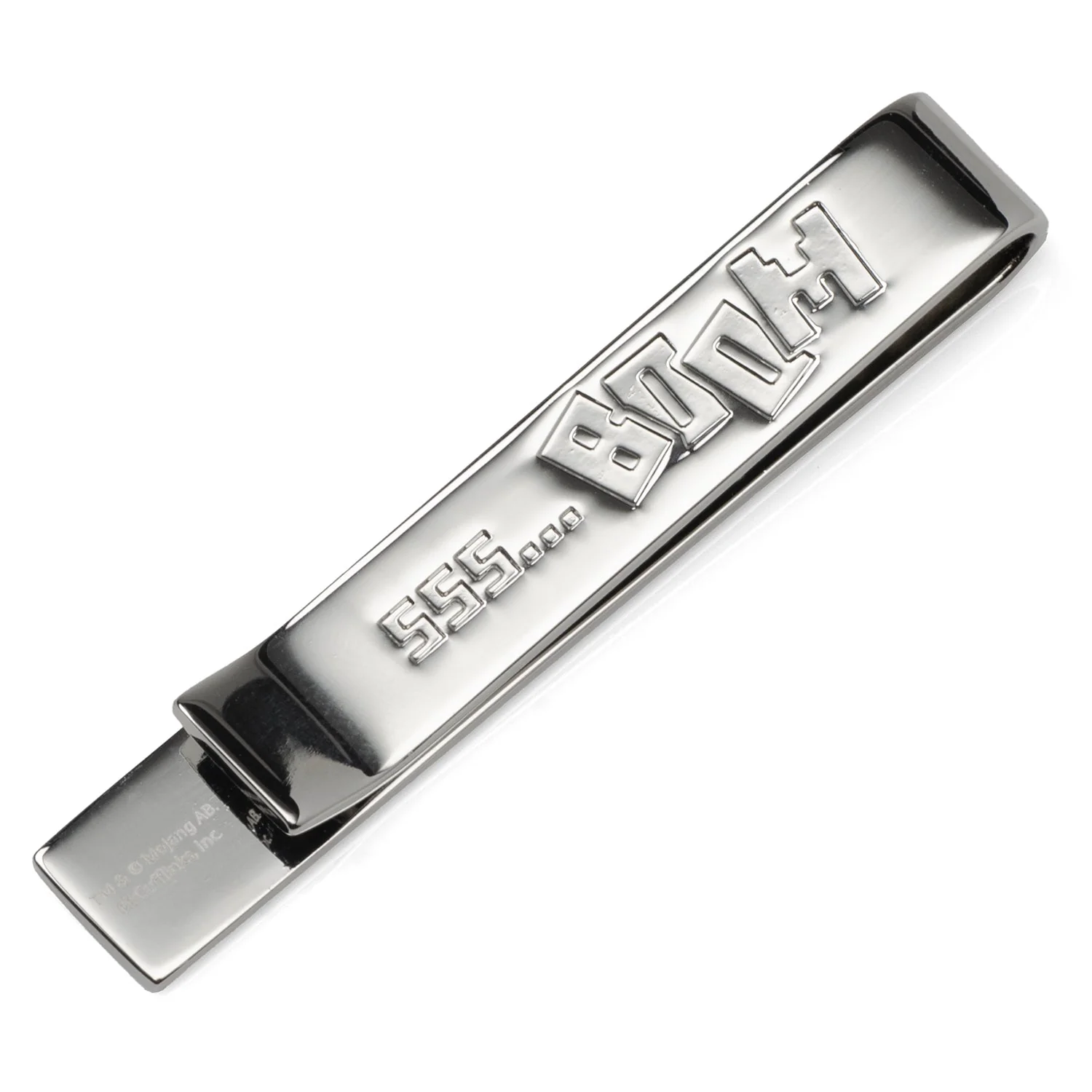Minecraft Creeper Hidden Message Silver Tie Bar - Image 3