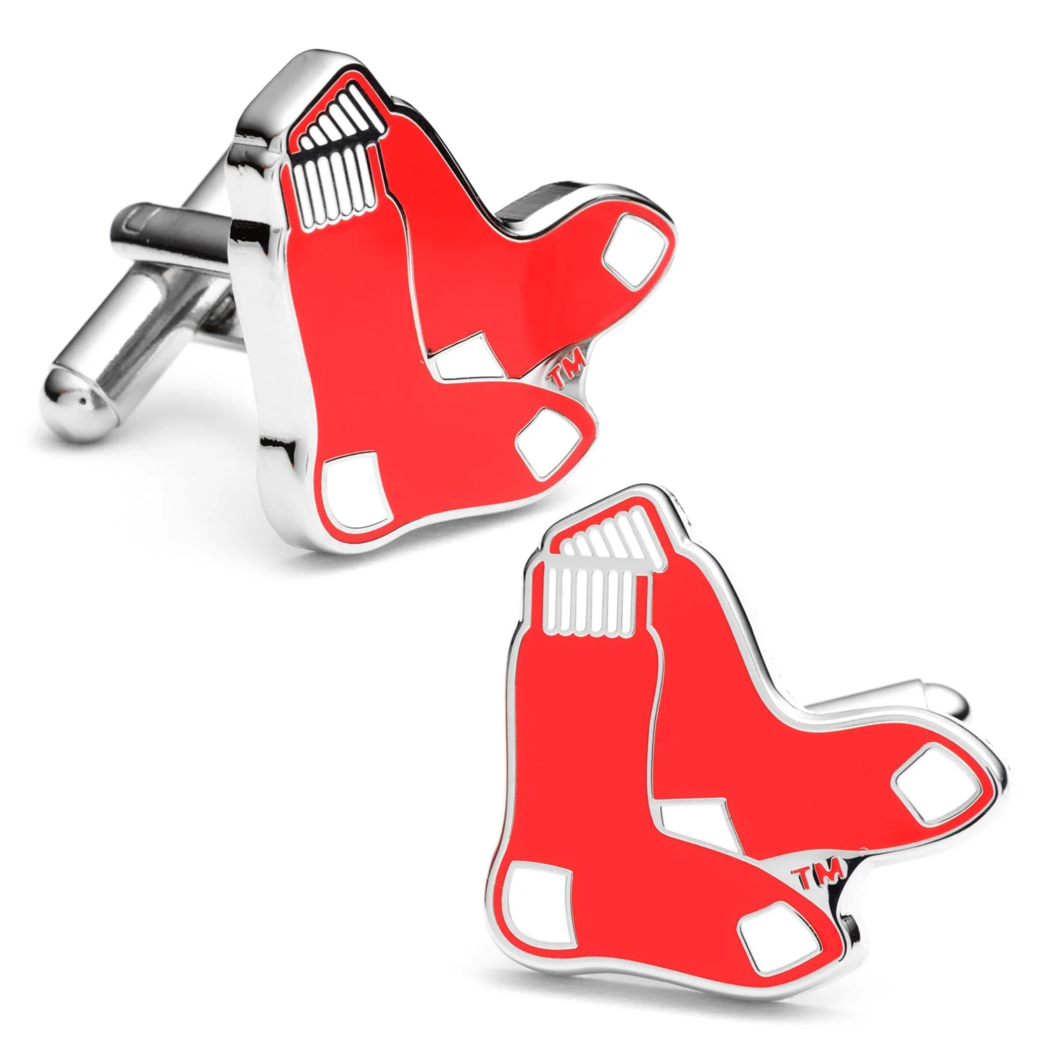 MLB Boston Red Sox Cufflinks and Tie Bar Gift Set - Image 3