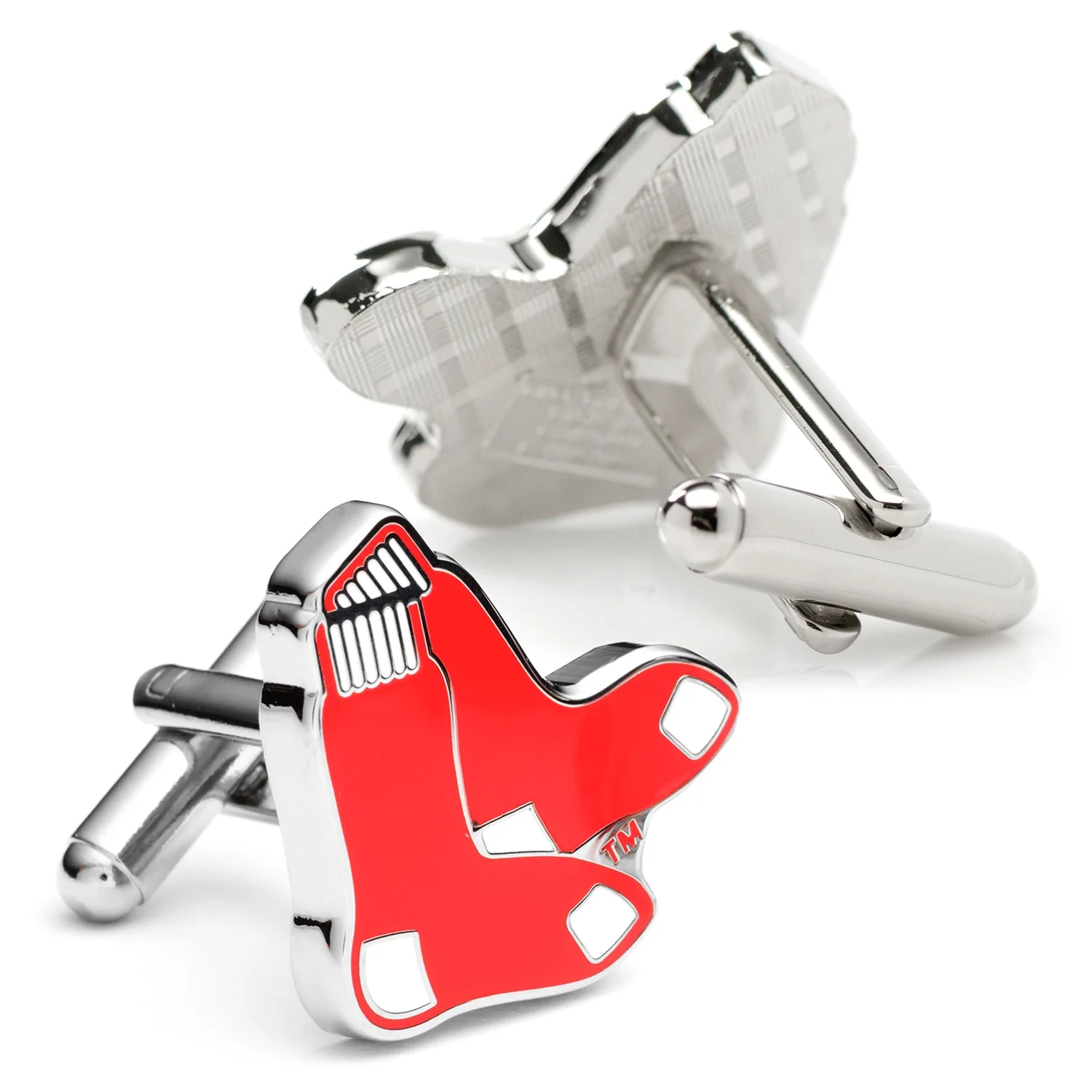 MLB Boston Red Sox Cufflinks and Tie Bar Gift Set - Image 5
