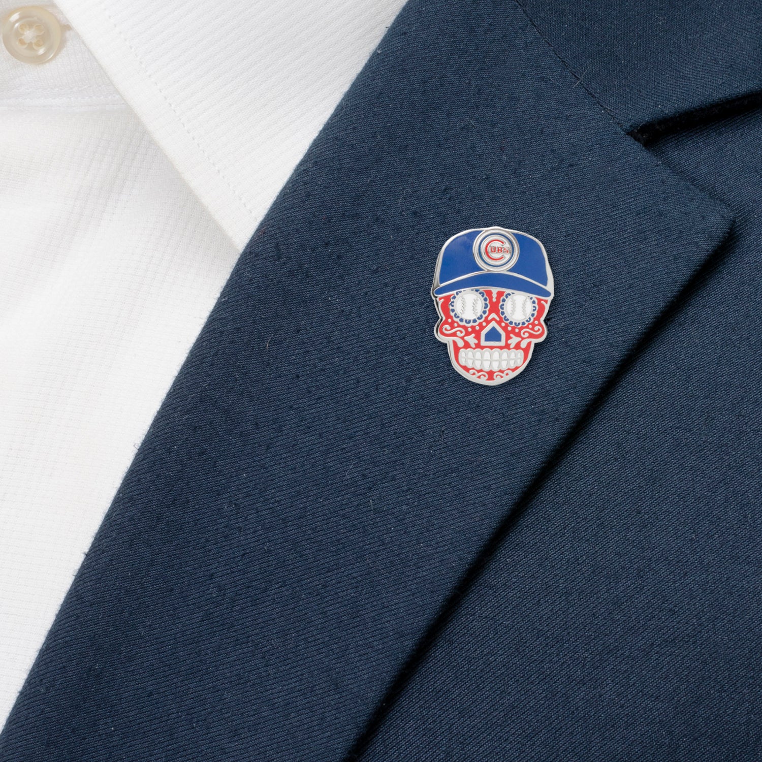 MLB Chicago Cubs Sugar Skull Lapel Pin - Image 4