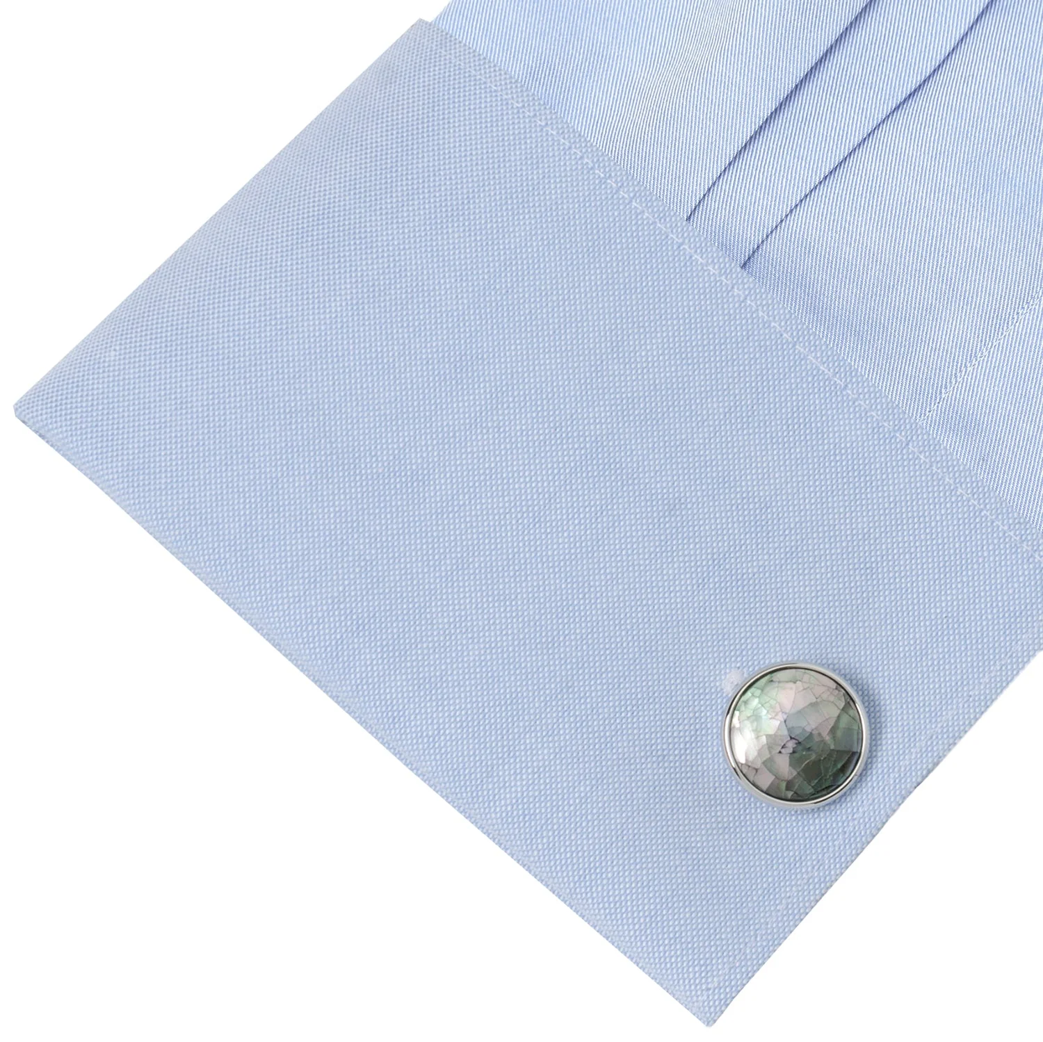 Mosaic Smoke Mother of Pearl Cufflinks - Image 3