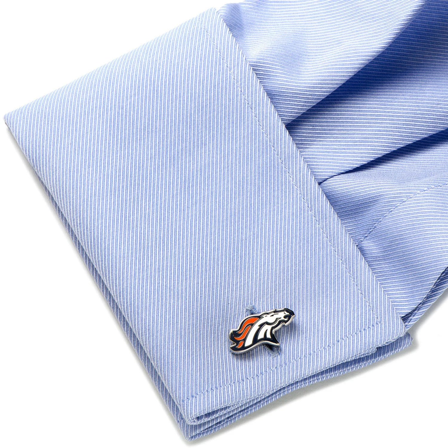 NFL Denver Broncos Cufflinks and Tie Bar Gift Set - Image 6