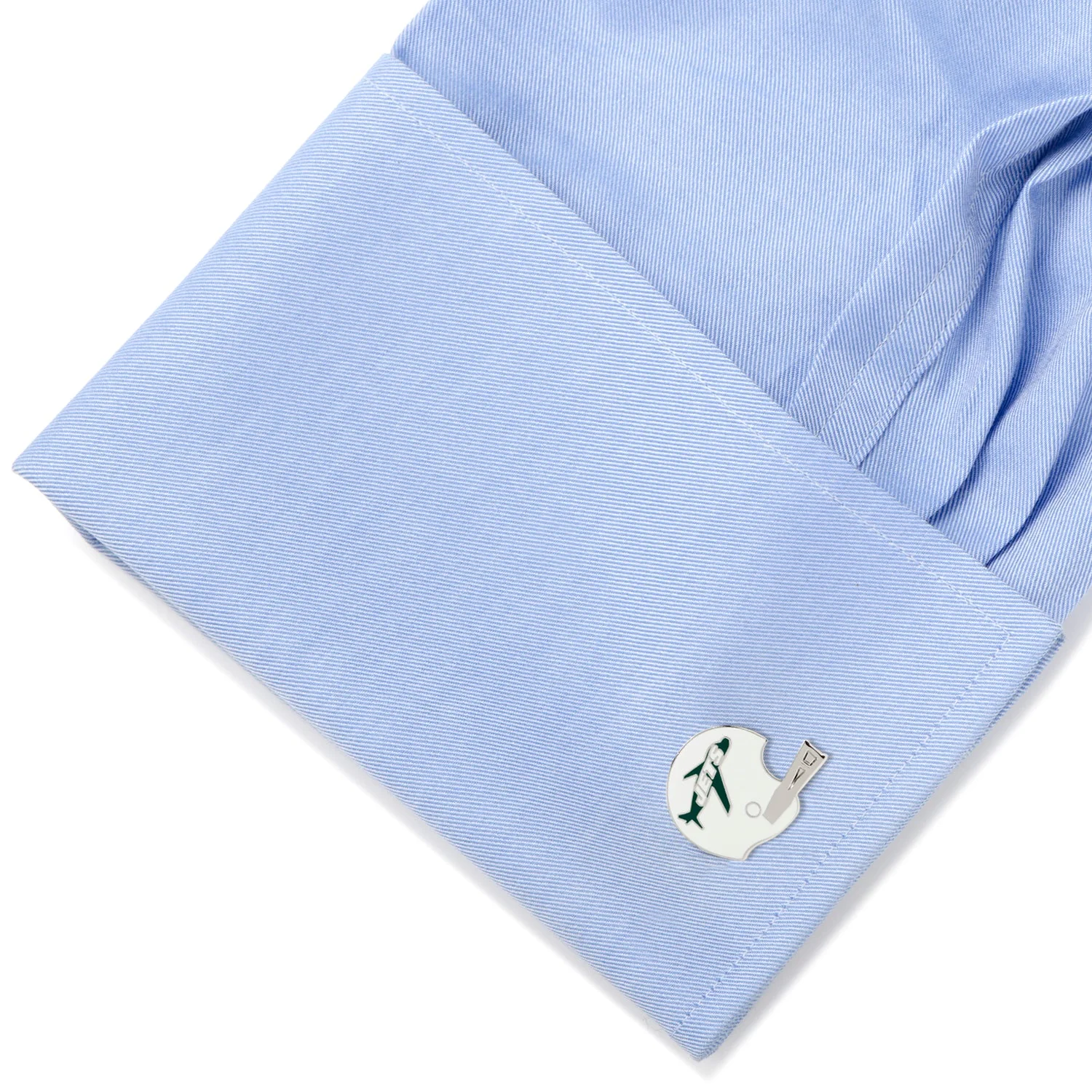 NFL New York Jets Retro Helmet Cufflinks - Image 3