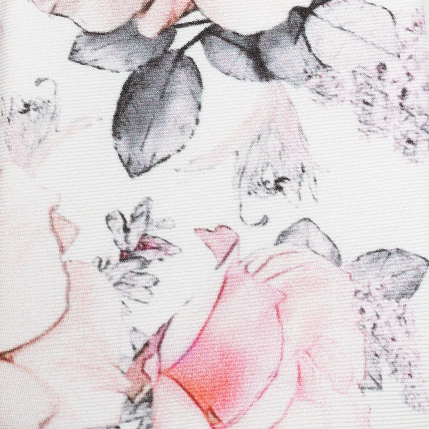 Painted Floral Gray Silk Men's Tie - Image 5