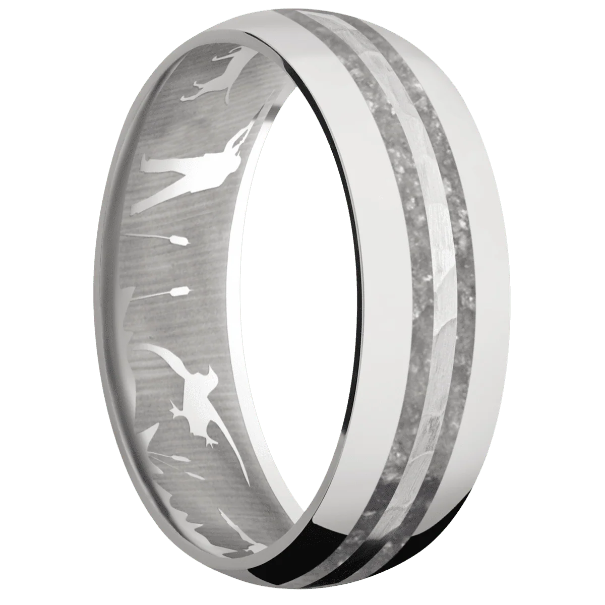 Palladium Silver + Polish Finish