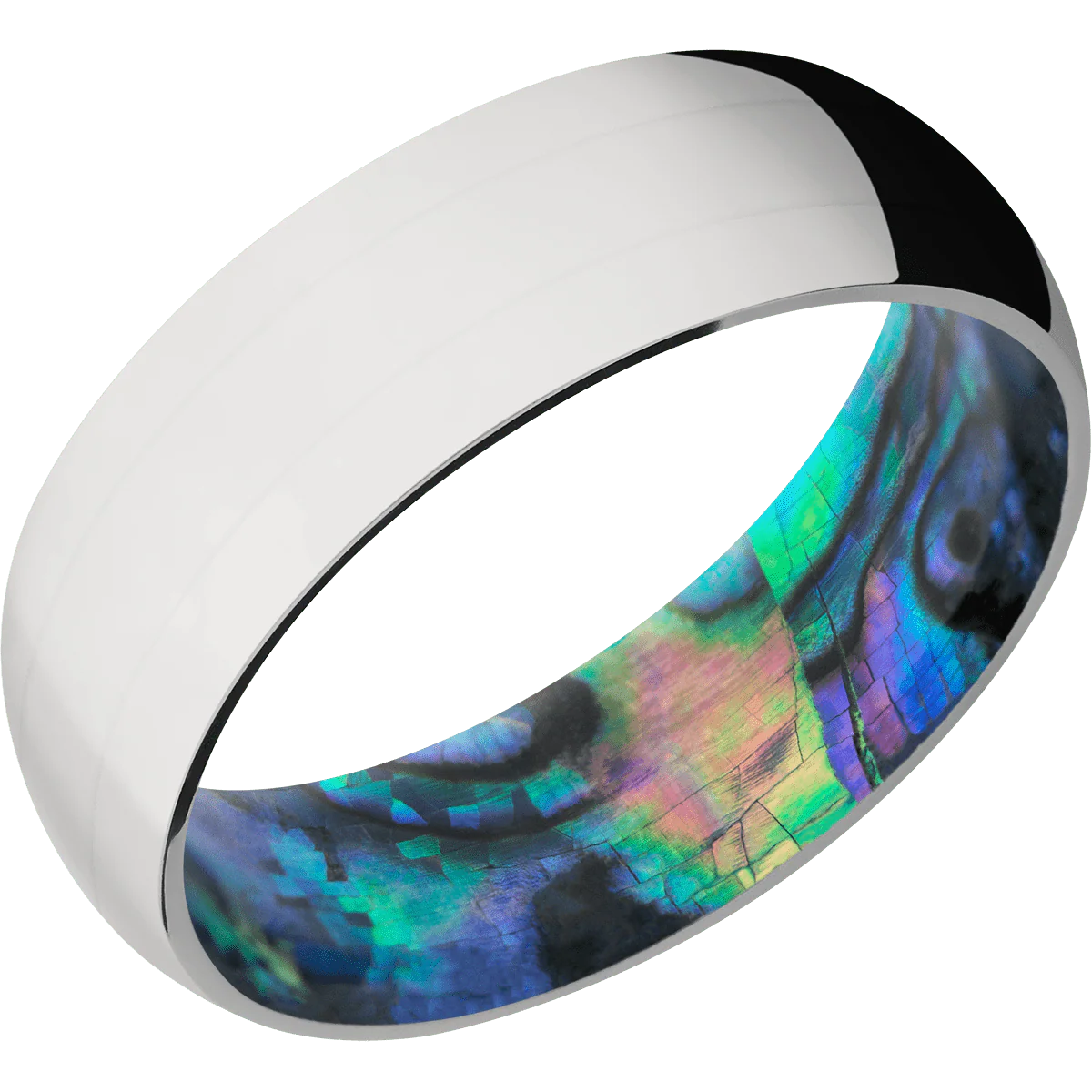 Palladium Silver + Polish Finish + Abalone - Image 2