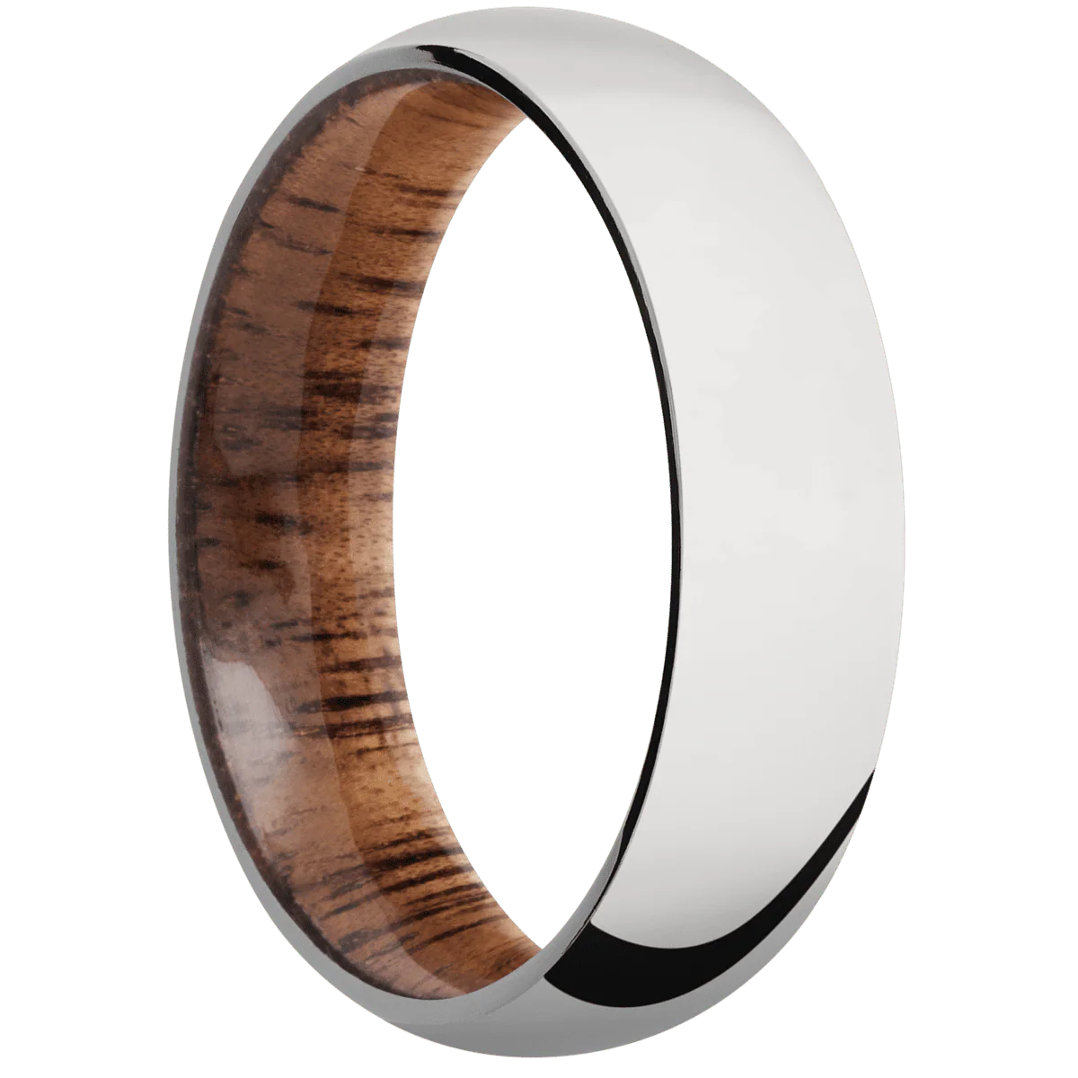 Palladium Silver + Polish Finish + Koa