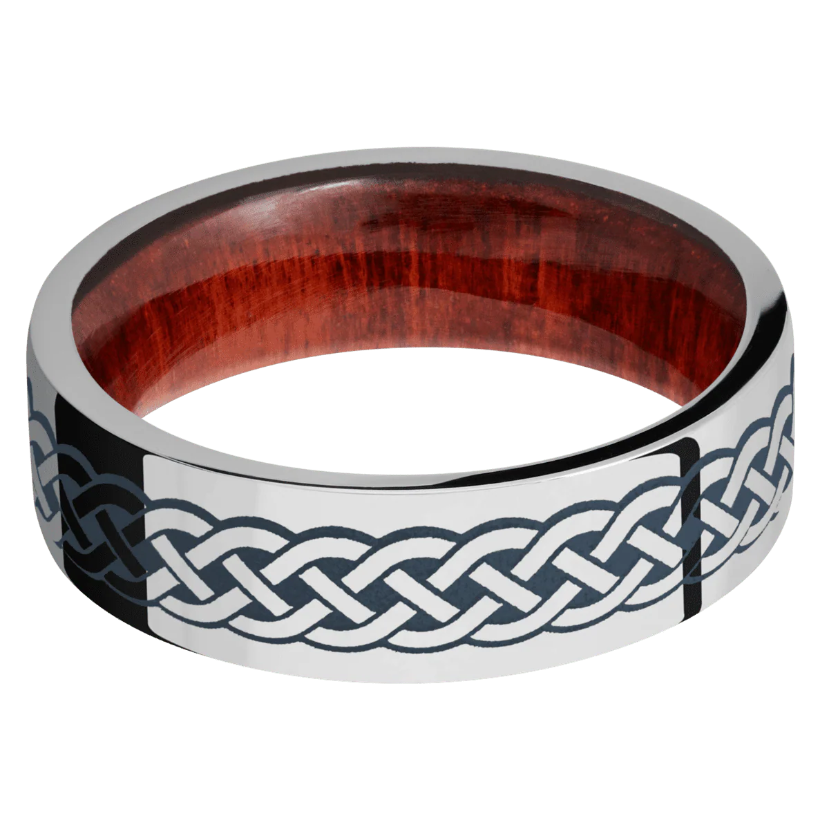 Palladium Silver + Polish Finish + Red Heart - Image 3