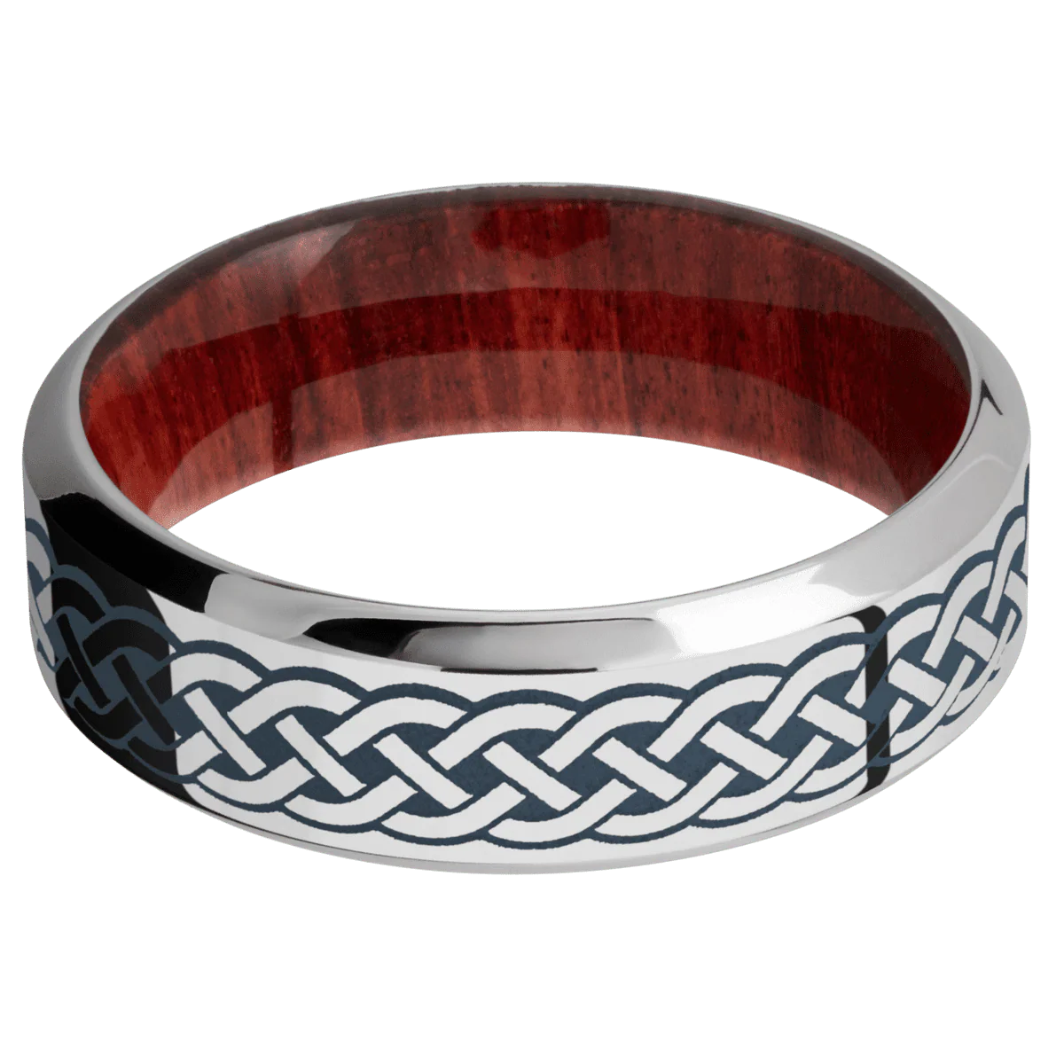 Palladium Silver + Polish , Polish Finish + Red Heart - Image 3