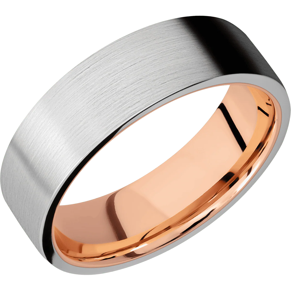 Palladium Silver + Satin Finish + 14K Rose Gold - Image 2