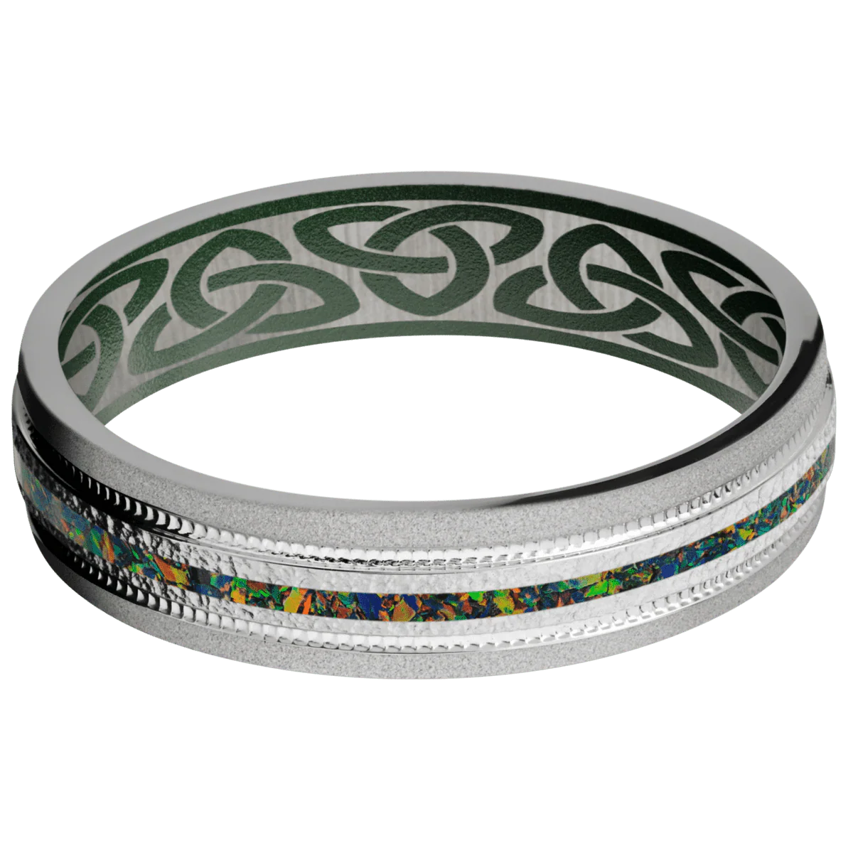 Palladium Silver + Stipple , Sand Finish + Highland Green - Image 3