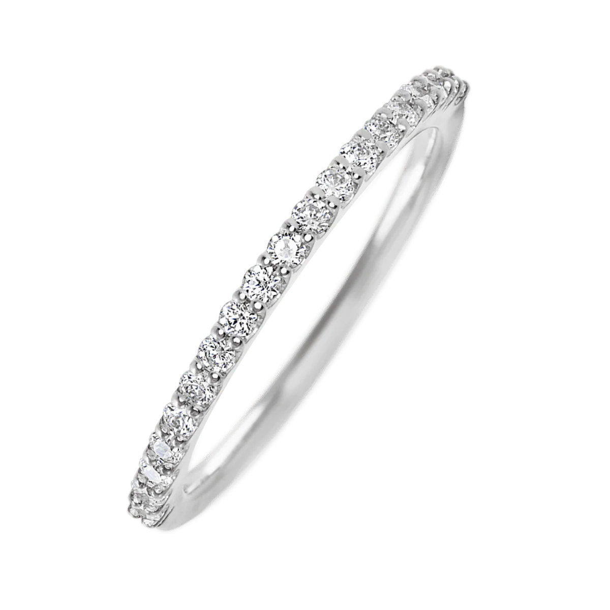 Platinum band with 21 Round Lab Grown Diamond having TCW-.32