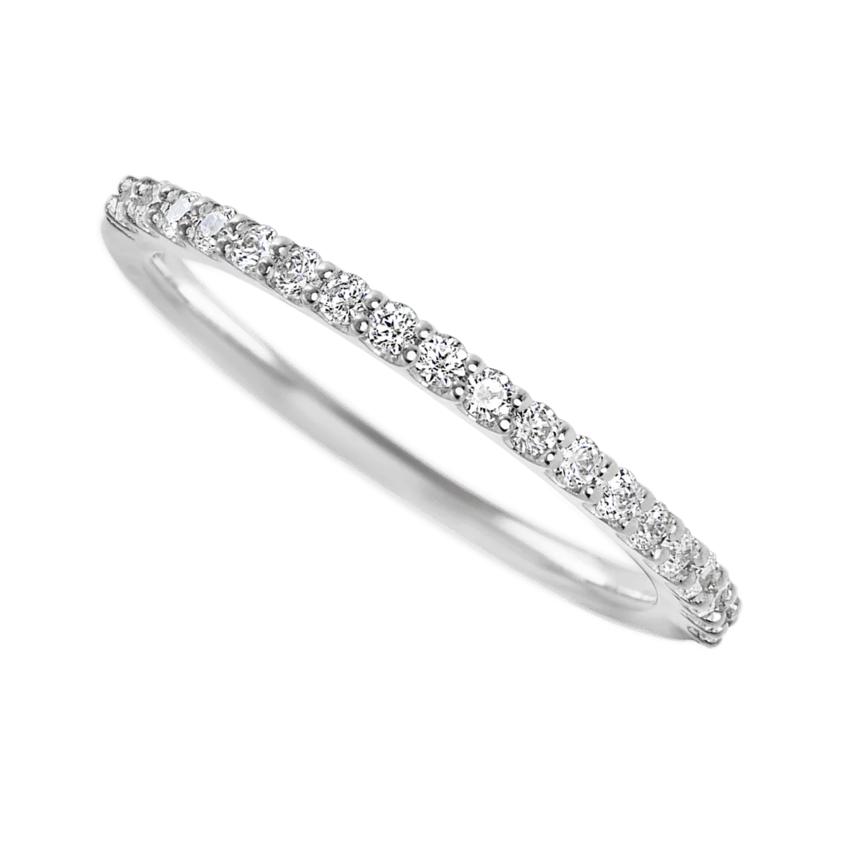 Platinum band with 21 Round Lab Grown Diamond having TCW-.32 - Image 3