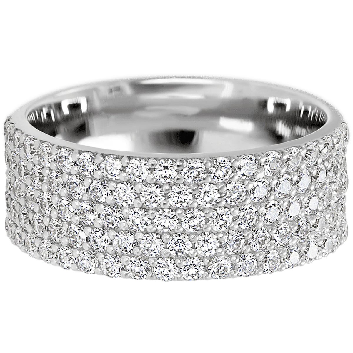 Platinum band with 93 Round Lab Grown Diamond having TCW-1.4 - Image 2