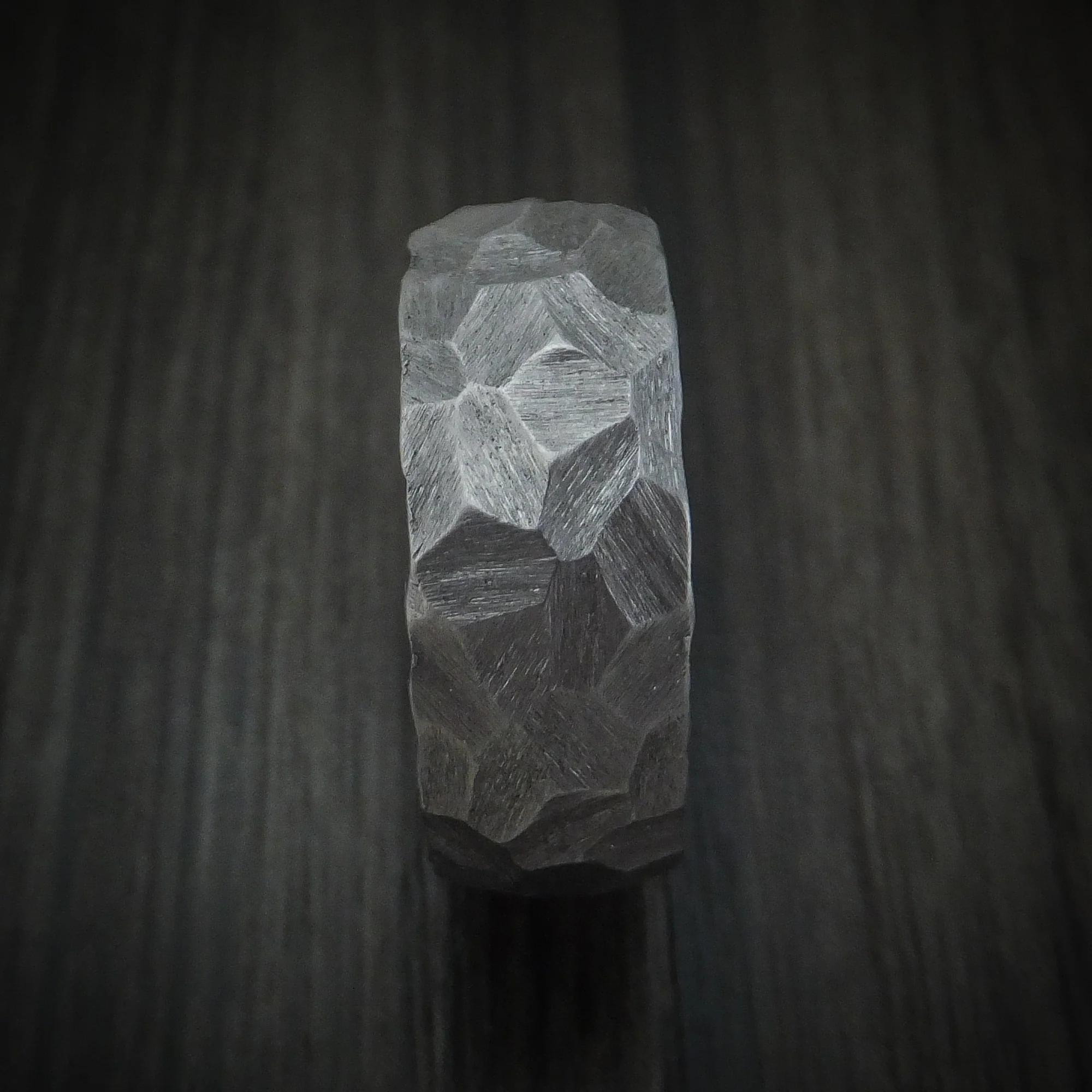 Rock Hammered Tantalum Men's Ring Custom Made - Image 3