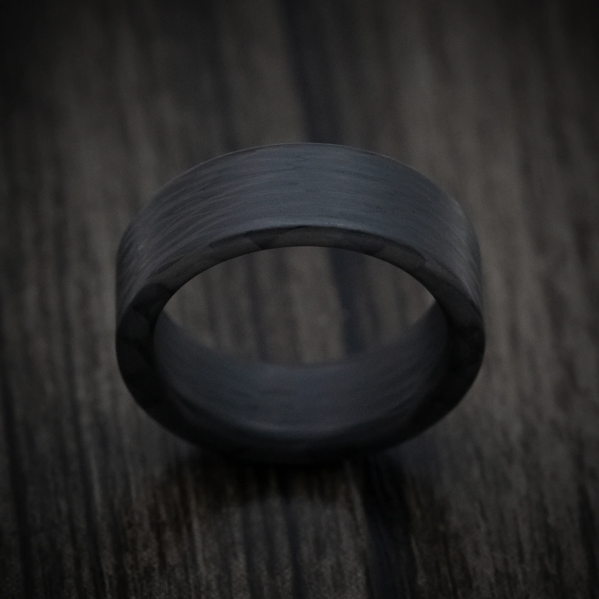 Side-Cut Carbon Fiber Men's Ring - Image 2