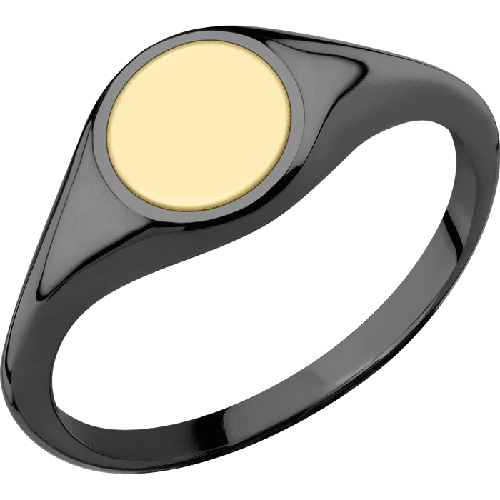 Signet Ring / Ring Finish and Signet Finish / Inlay / Size 8.5