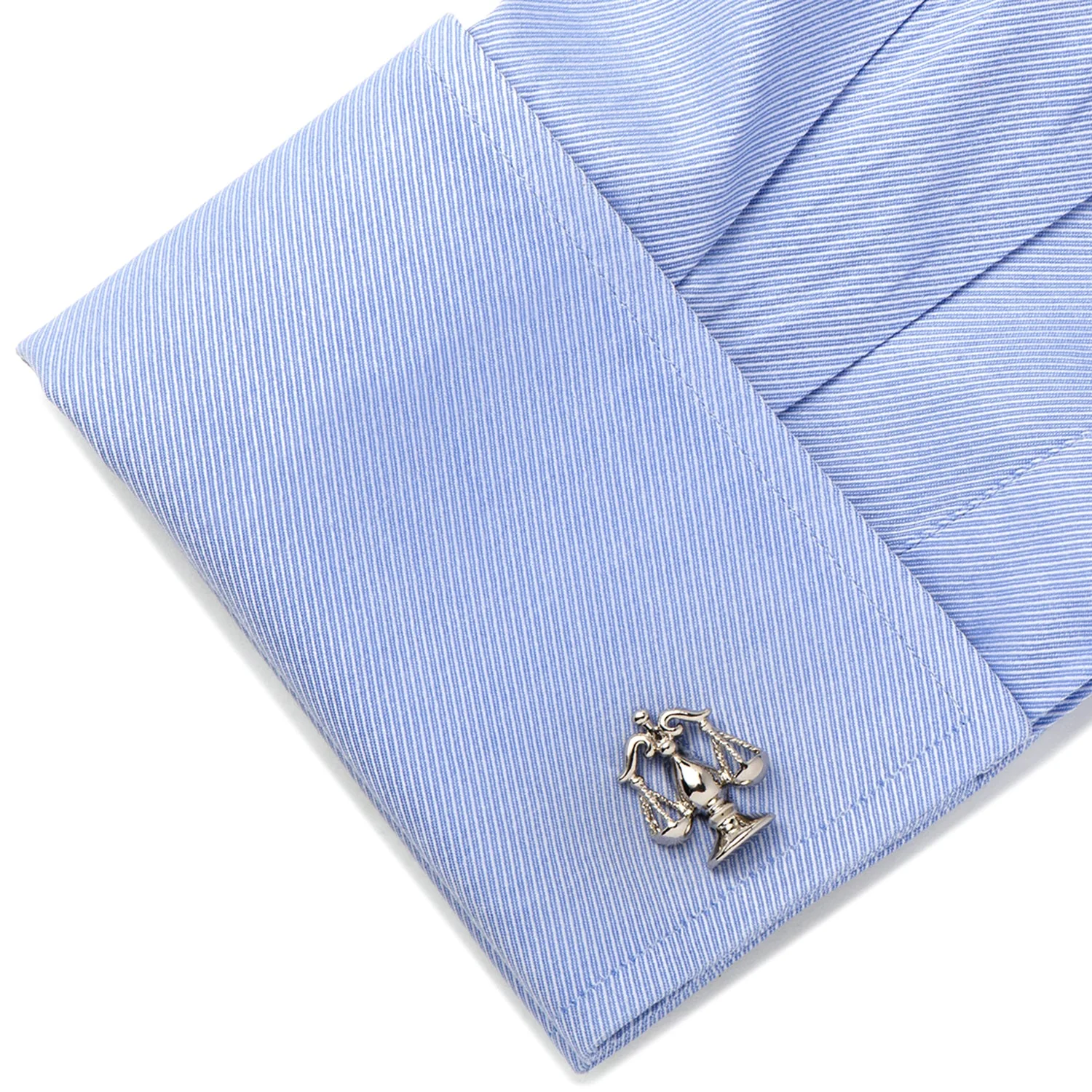 Silver Scales of Justice Cufflinks - Image 3