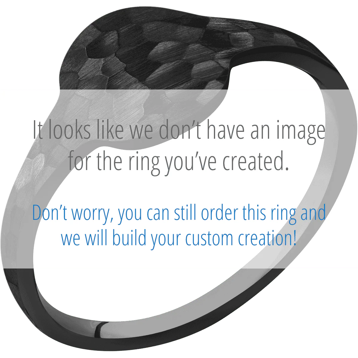 Small Circle signet ring (10mm) in Zirconium, with a Cigar style band and a Trees engraving. - Image 2