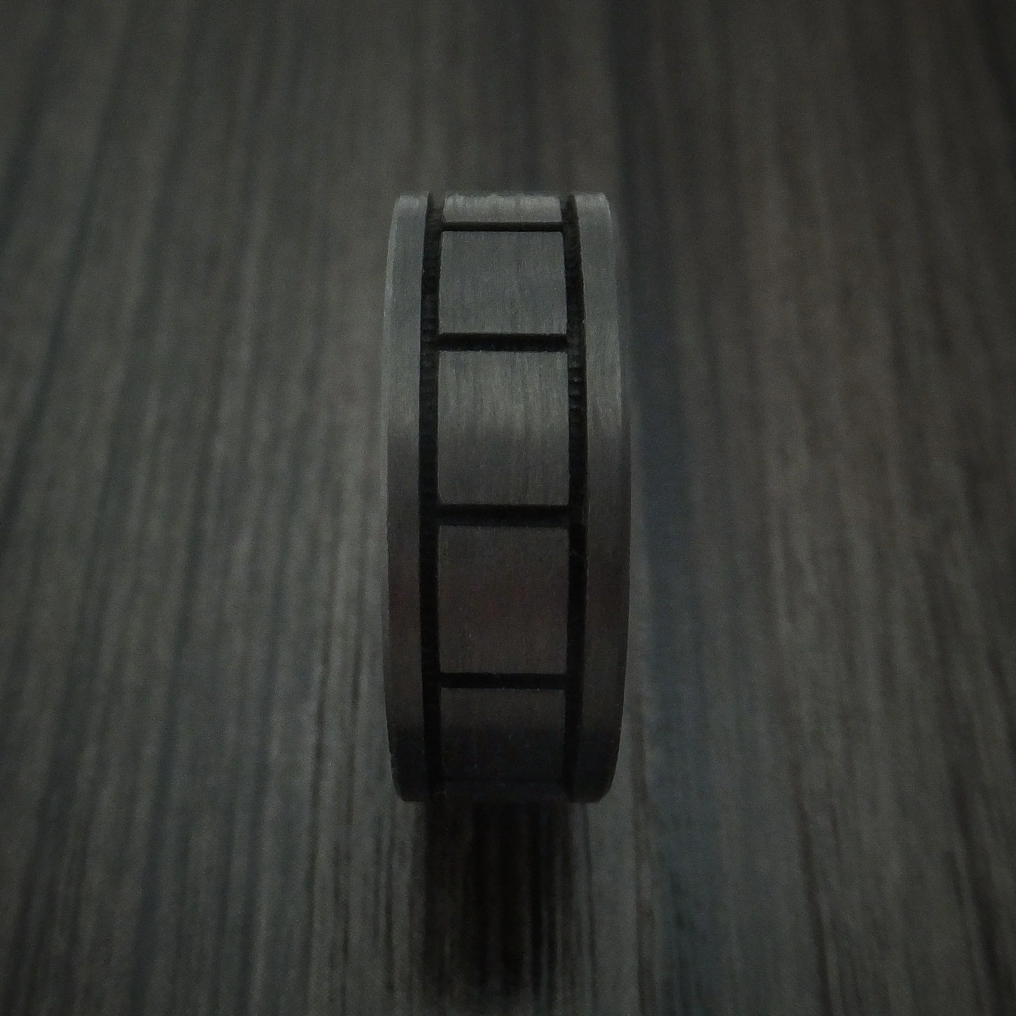Solid Carbon Fiber Men's Ring Custom Made Pattern Band - Image 3