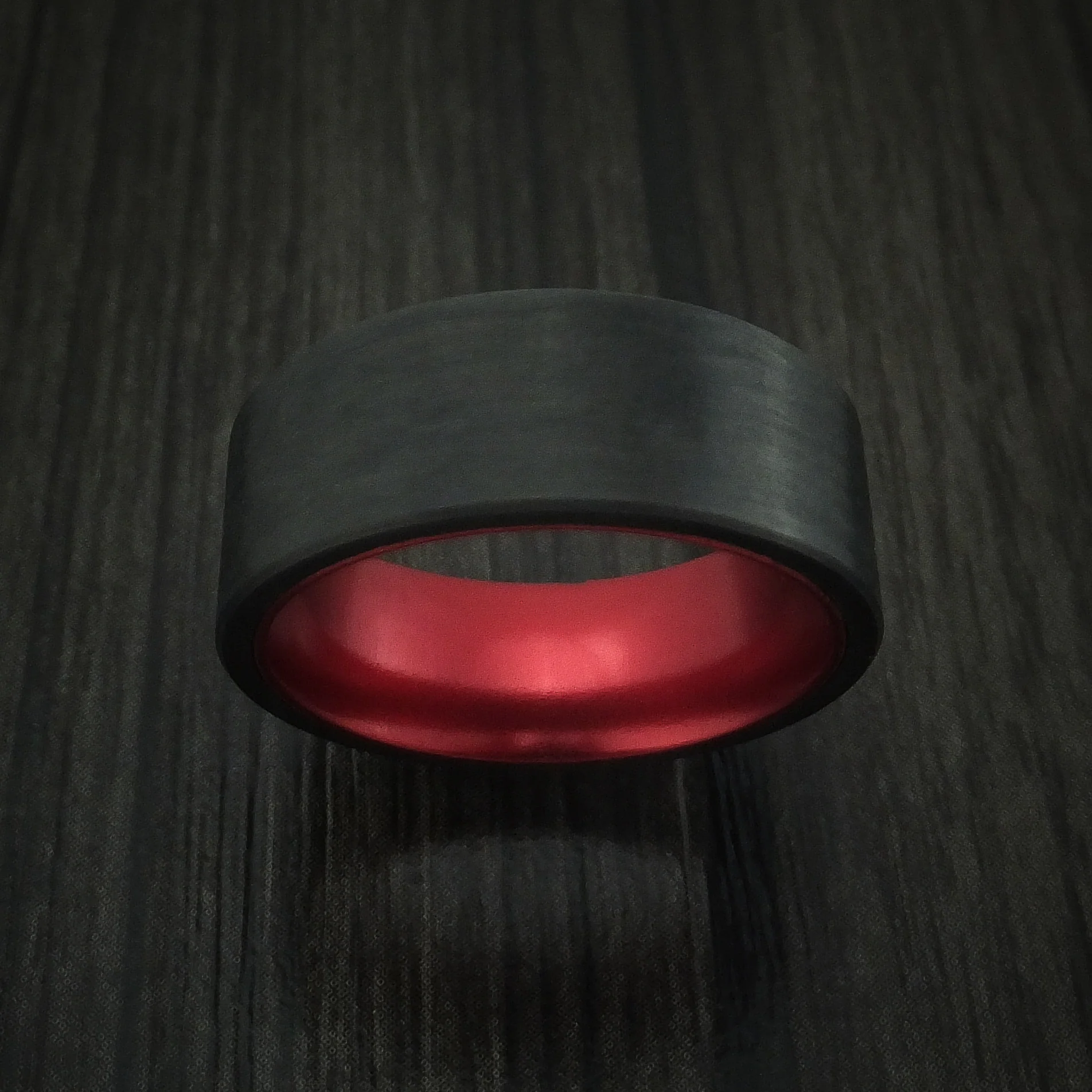 Solid Carbon Fiber Men's Ring with Anodized Sleeve Custom Made - Image 2