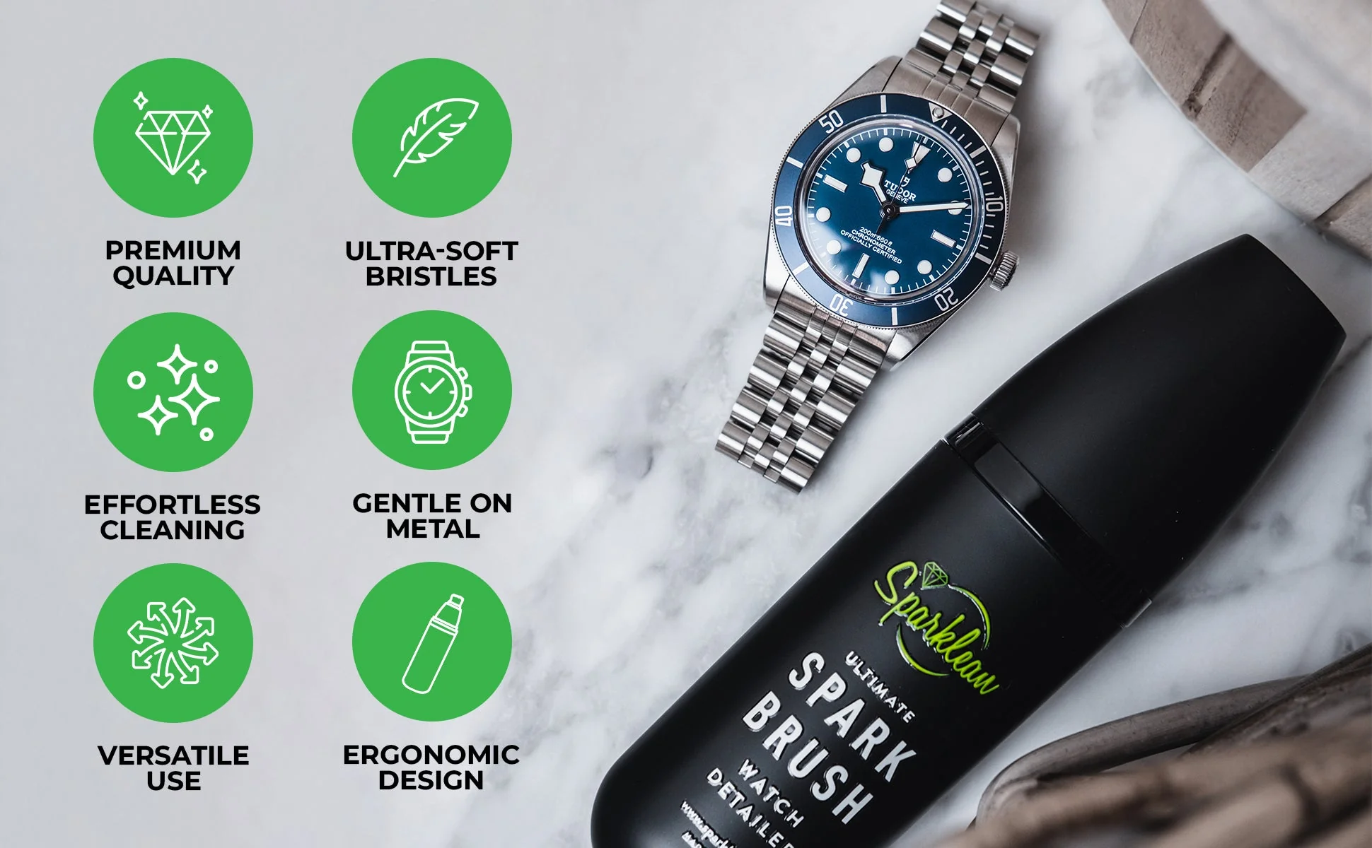 SparkBrush Soft-Bristle Gentle on All Metals, Jewelry, & Watches - Image 4