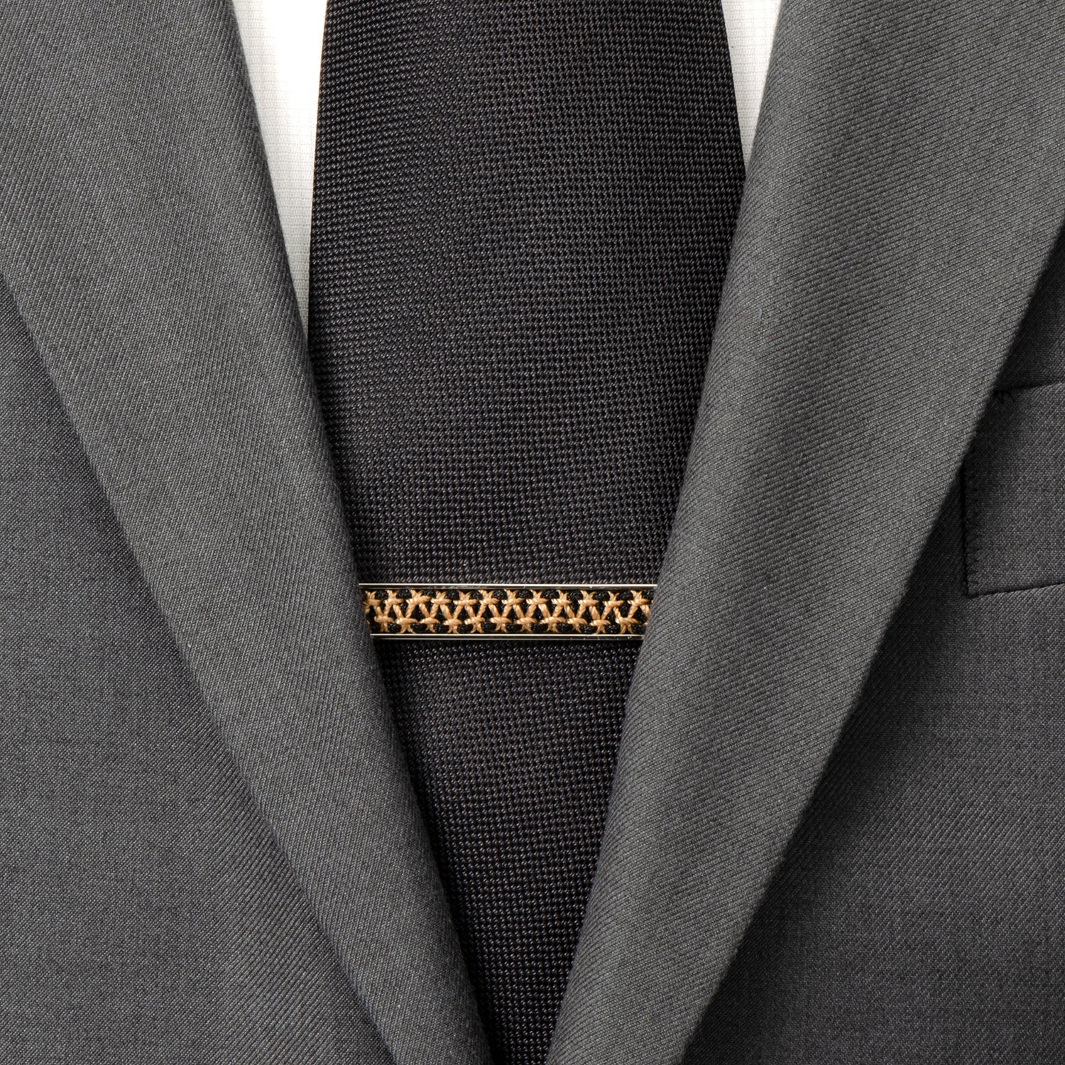 Stainless Steel Rope Twist Silver Tie Clip - Image 2
