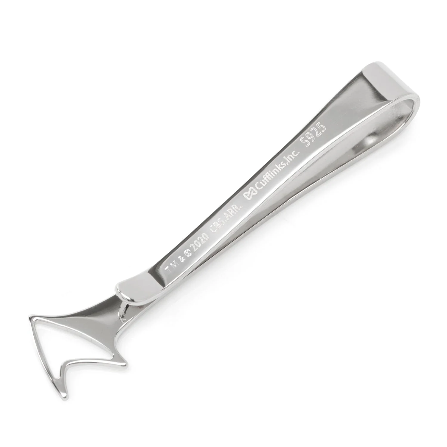 Star Trek Sterling Silver Cutout Delta Shield Tie Bar - Image 3