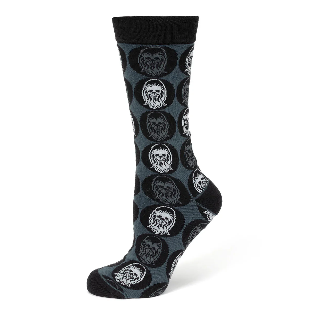 Star Wars Chewbacca Black Dress Socks and Rebel Alliance Starbird Crest Lapel Pin Gift Set - Image 2