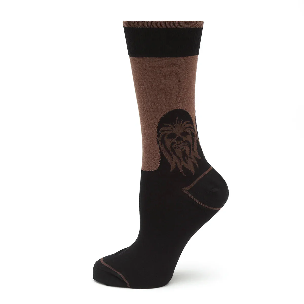 Star Wars Chewbacca Brown and Black Dress Socks and Rebel Alliance Starbird Crest Lapel Pin Gift Set - Image 2