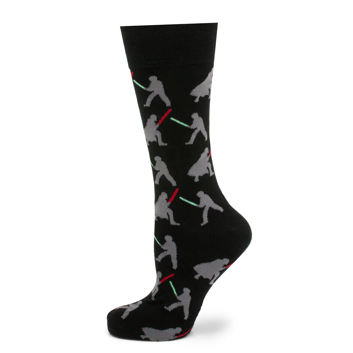 Star Wars Darth Vader and Luke Skywalker LIGHTSABER Battle Black Dress Socks and Darth Vader Lapel Pin Gift Set - Image 2