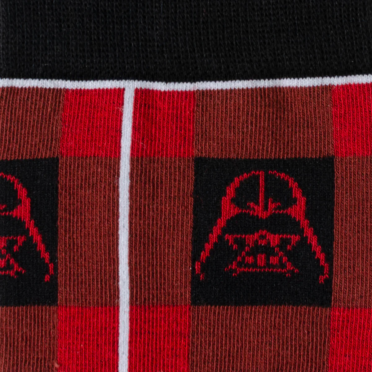 Star Wars Darth Vader Black and Red Plaid Dress Socks and Imperial Crest Lapel Pin Gift Set - Image 3