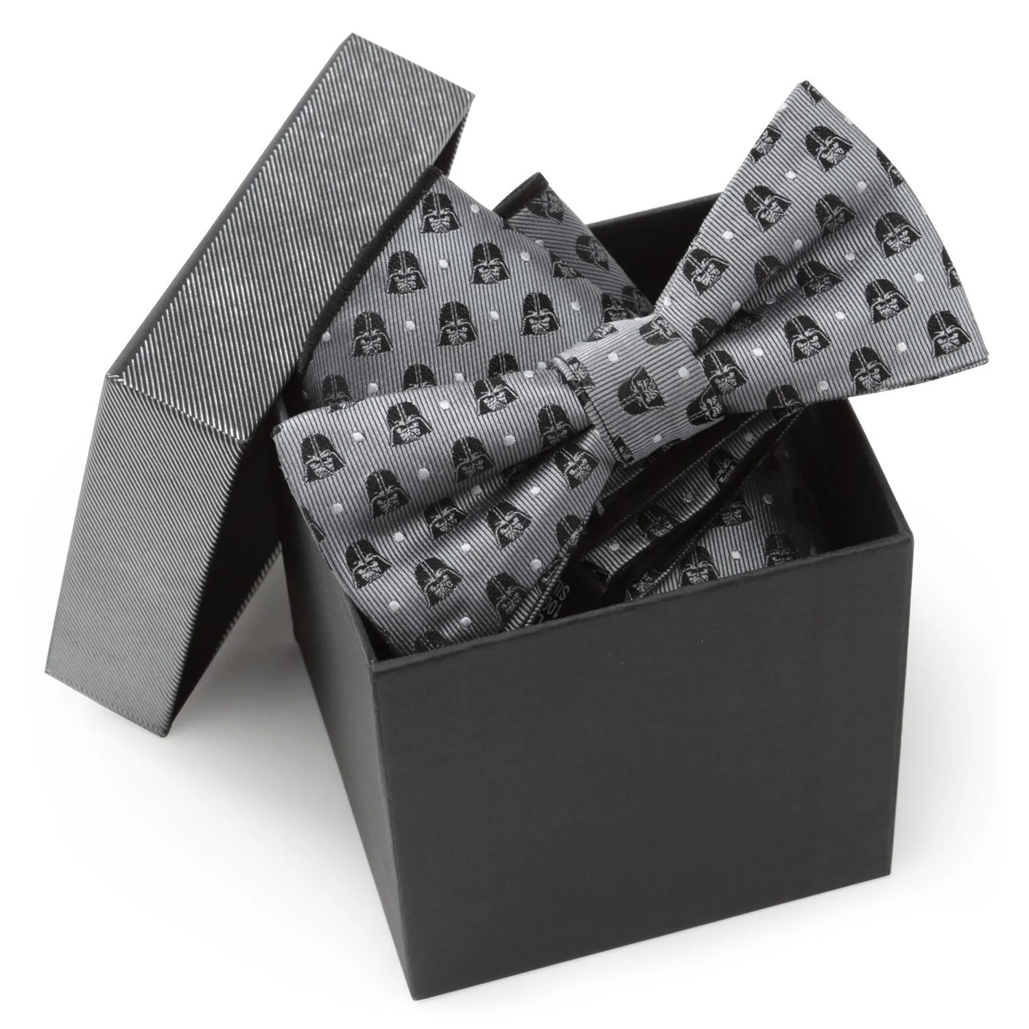 Star Wars Darth Vader Gray Polka Dot Bow Tie and Pocket Square Gift Set - Image 2