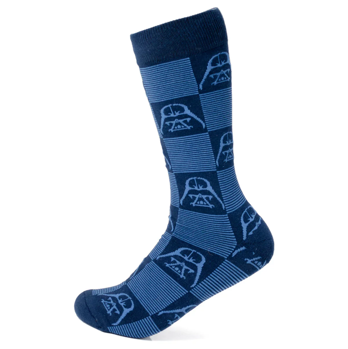Star Wars Darth Vader Navy and Black Checkered Socks with Imperial Crest Lapel Pin Gift Set - Image 2